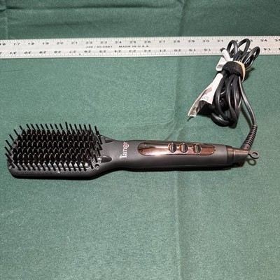 L'ange Heated Straightening Brush Ionic Hair Straightener Black Tested/Works