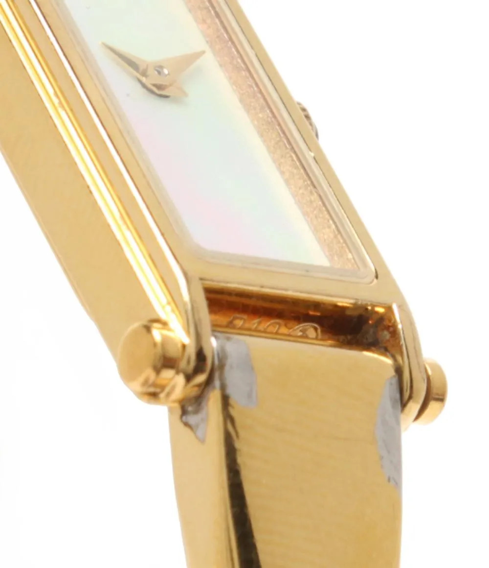 Gucci 1500L Quartz Shell Rectangular Gold Women's… - image 14