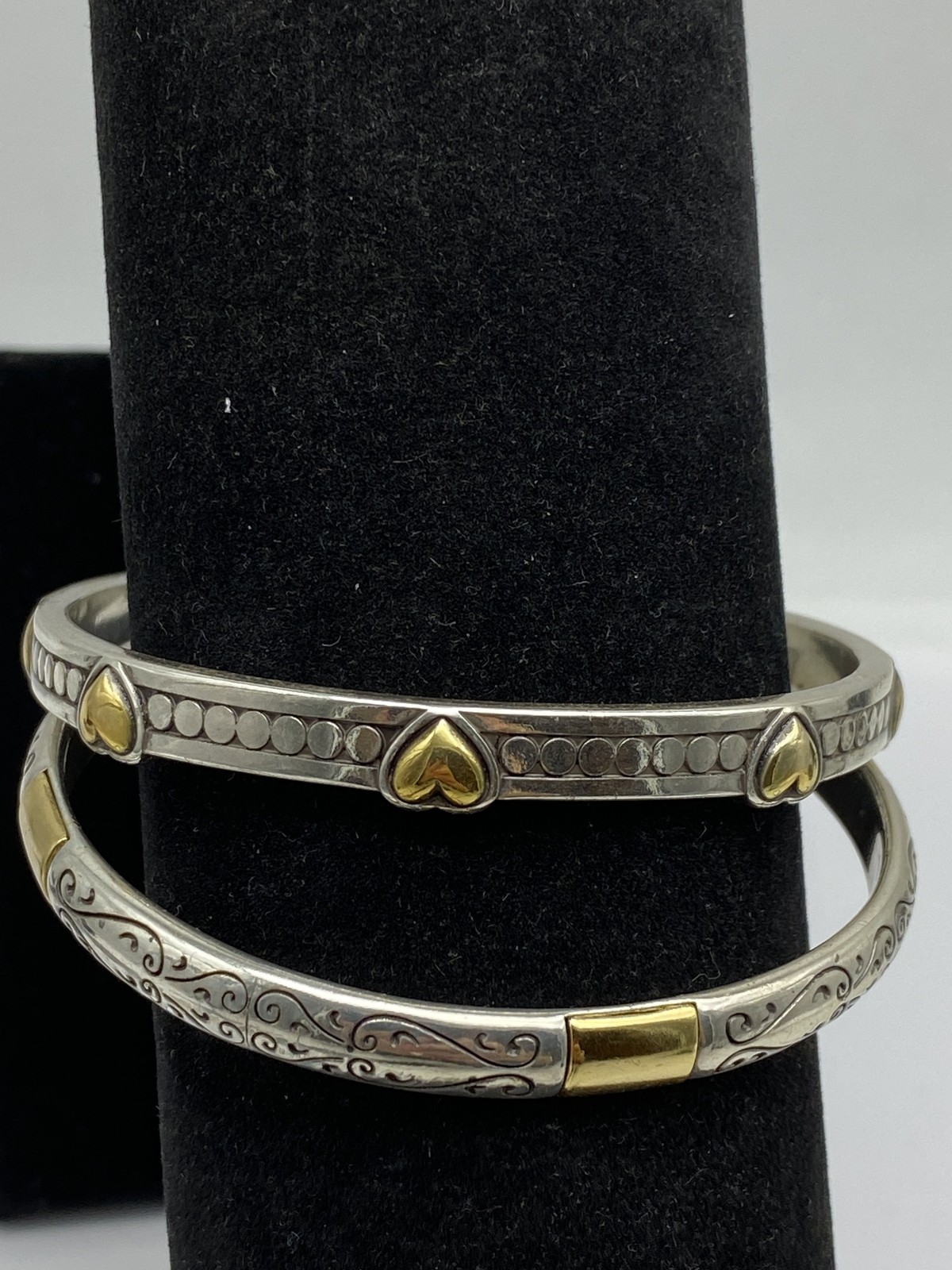 Brighton Silver Tone Assorted Bangle Bracelet Jew… - image 1