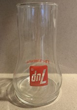Ancien gobelet en verre à boire 7UP 7 Up The UnCola à l'envers 5,5" de haut