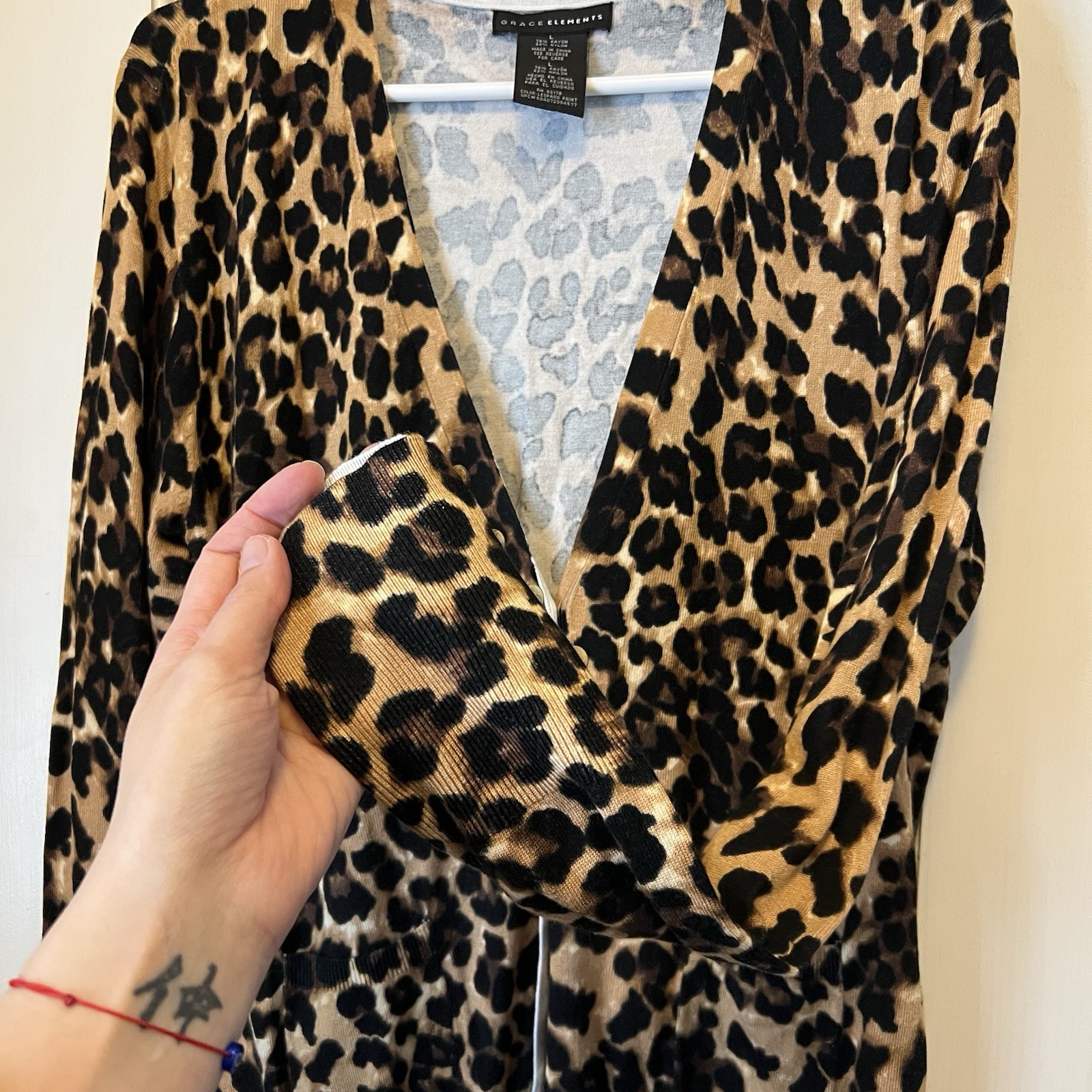 Women's Large Grace Elements  Leopard Print Cardi… - image 11