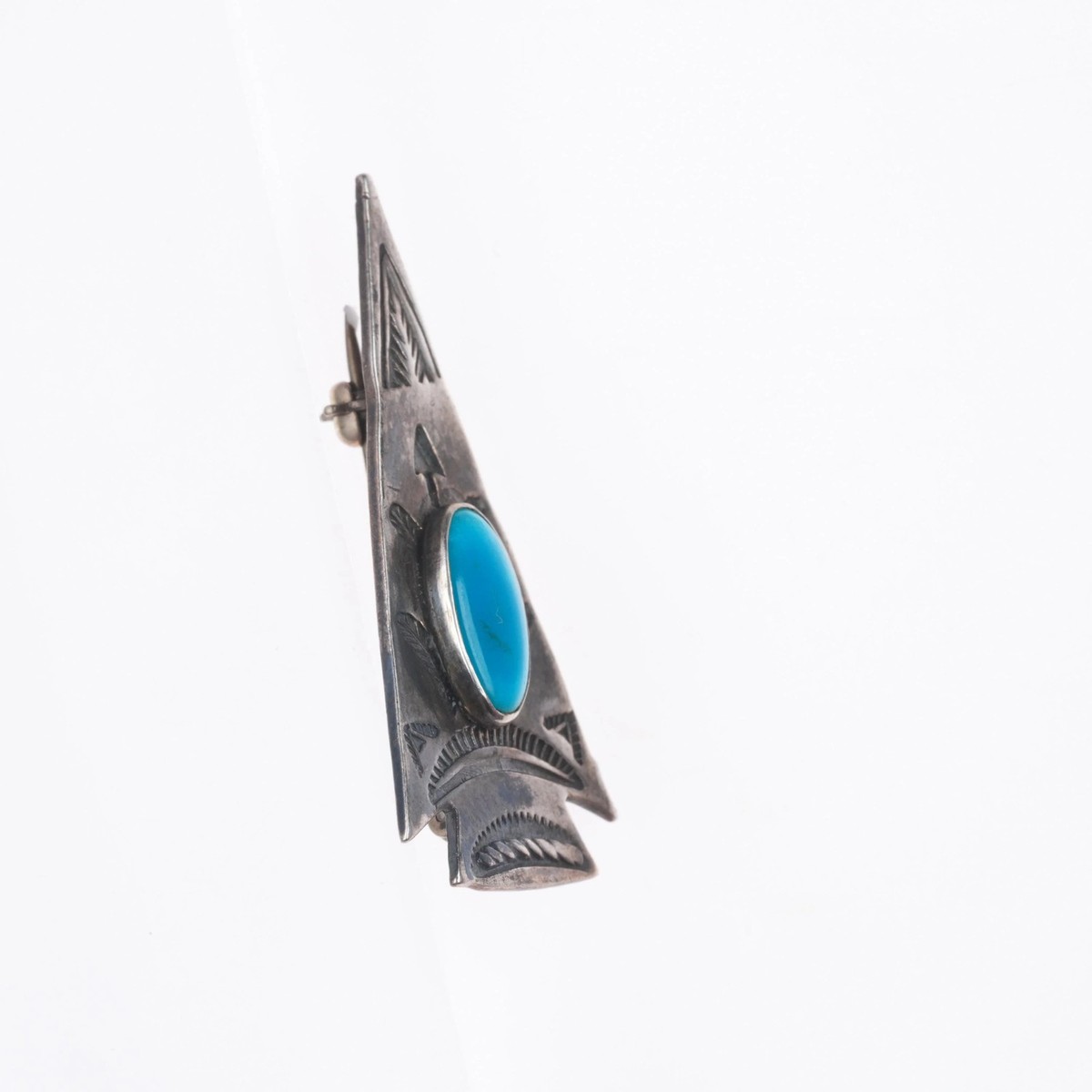 c1940 Vintage Navajo sterling silver Fred Harvey arrowhead pin