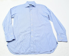 Polo Ralph Lauren Shirt Mens 16.5 Blue Stripe Long Sleeve Button-Up Cotton
