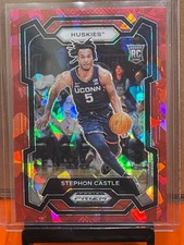2024-25 Panini Prizm Draft Picks - Stephon Castle #17 Red Ice Prizm  (RC)