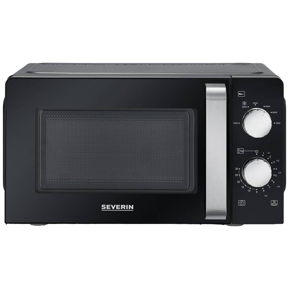 Micro-ondes 700 W Severin noir idéal pour réchauffer vos repas au bureau