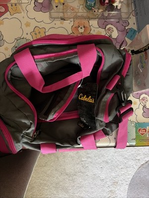 Cabelas Catch-All Gear Bag Grey Pink 600D Polyester Weather Resistant 580032