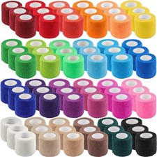 72 Pack Self Adhesive Bandage, Athletic Elastic Cohesive Bandage, Breathable ...