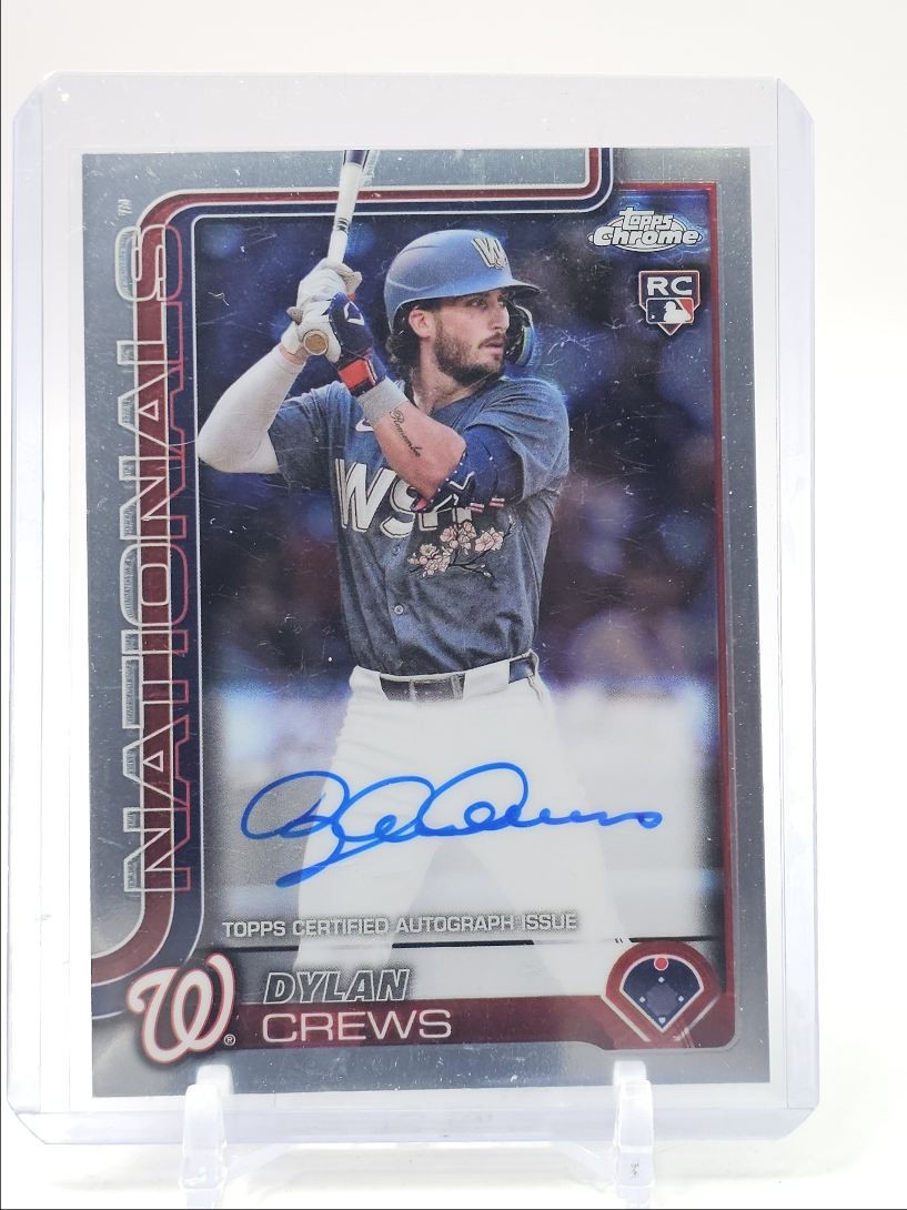 DYLAN CREWS 2025 TOPPS CHROME ROOKIE AUTOGRAPH NATIONALS RC AUTO Q2491