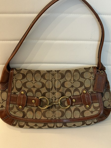 2007 Coach Y2K Ergo Rare Brown Belted Flap Hobo Shoulder Bag 11277