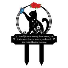 Memorial Grave Markers Sympathy Memorial Plaque Stake Pet Cemetery Stake Memo...