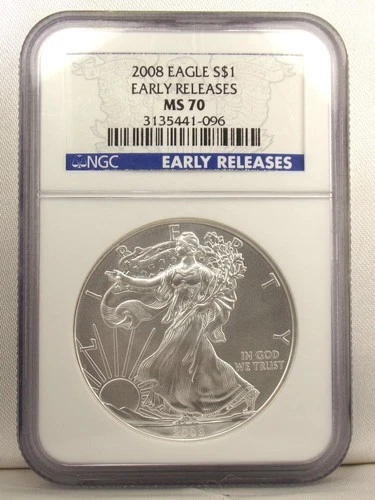 2008 American Silver Eagle NGC MS70 Early Releases 3135441-096