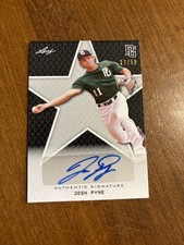 Josh Pyne 2020 Leaf Perfect Showcase Black Auto JP2 Indiana Hoosiers /50