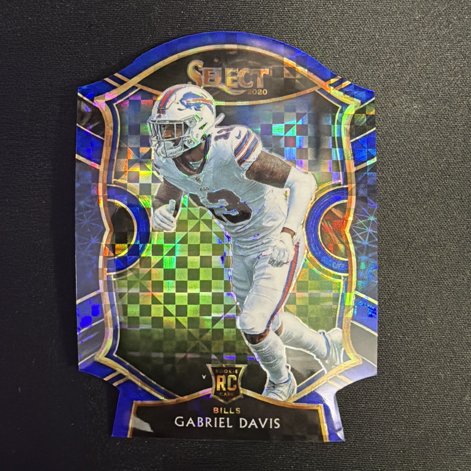 2020 Panini Select - Concourse Gabriel Davis #82 Blue Prizm Die-Cut (RC)