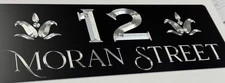 Engraved Personalized Custom House Home Number Street Address Metal 16x6 Sign