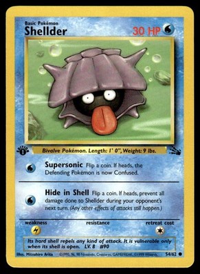 Pokemon TCG Fossil 1st Edition #54/62 Shellder LP+ | eBay