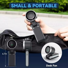 Mini Portable Handheld Turbo Fan USB Rechargeable Cooling Fan Portable Black New