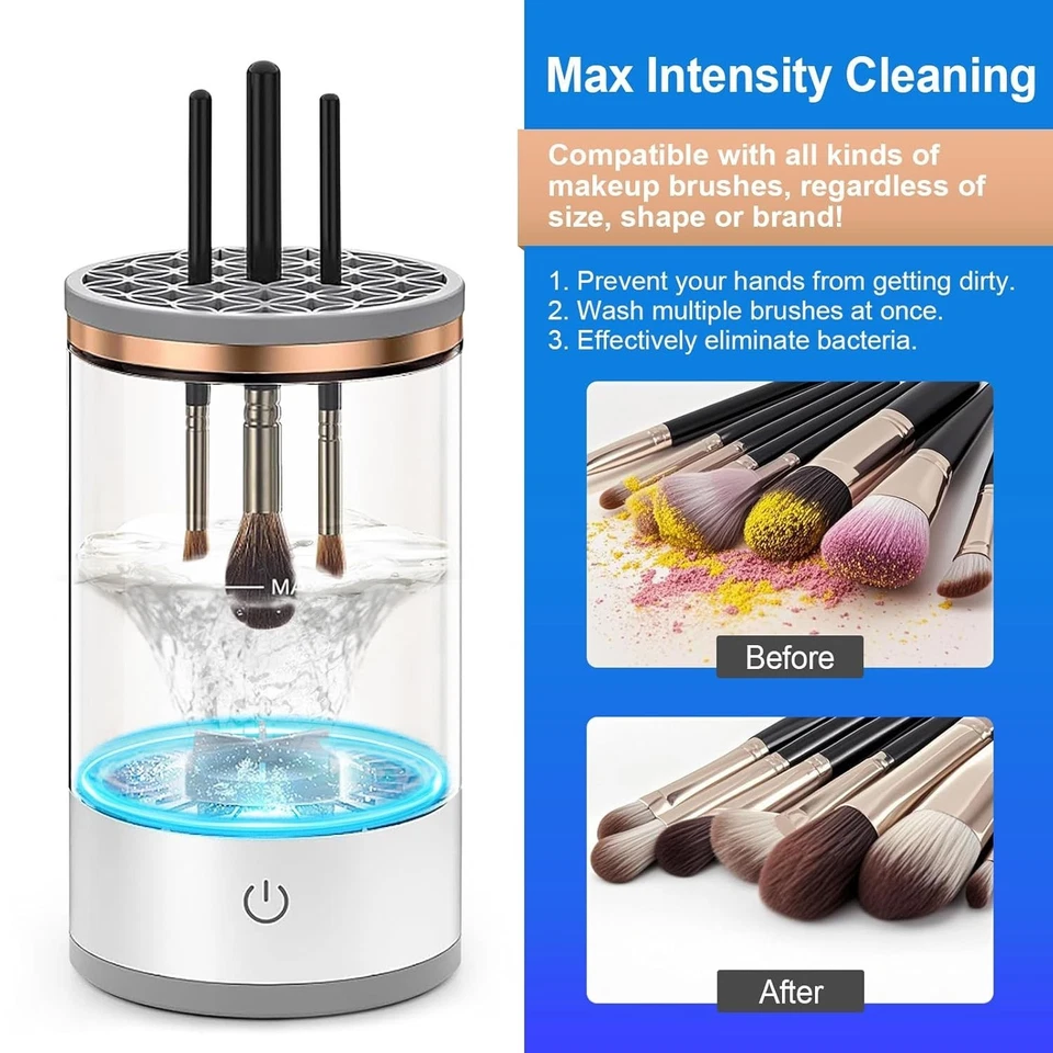 Automatic Brush Cleaner Electric Makeup Brush Cleaning Machine Fast Clean Dryer - Image 3 of 4