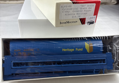 Intermountain Kit HO ALPX-08 Cylindrical Grain Car 4-Bay Alberta Heritage NIB