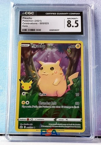 2021 Celebrations Pikachu Holo 005/025 CGC 8.5