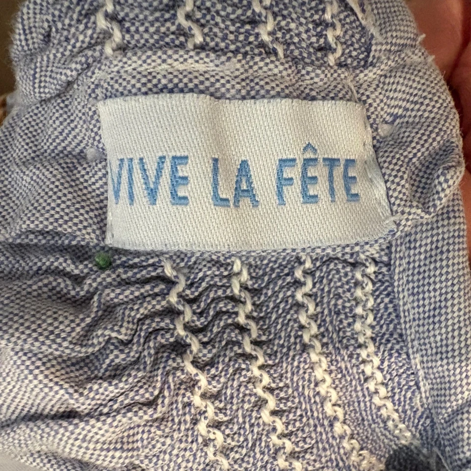 Vive La Fête Smocked Thanksgiving Dress Turkeys Pumpkins 6 Months Cotton - Image 4 of 4