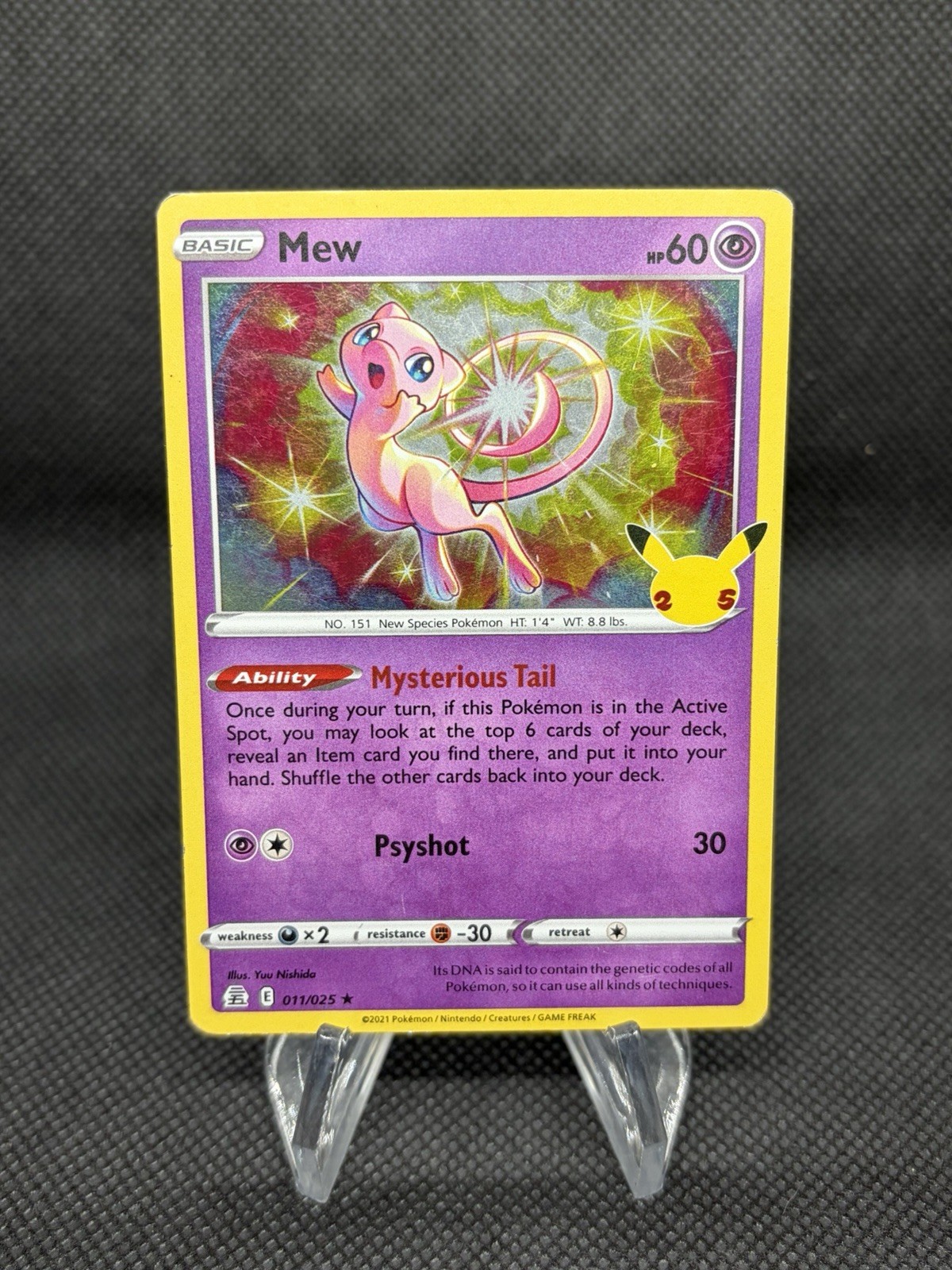 Pokémon TCG Celebrations Mew Holo Rare Card 011/025