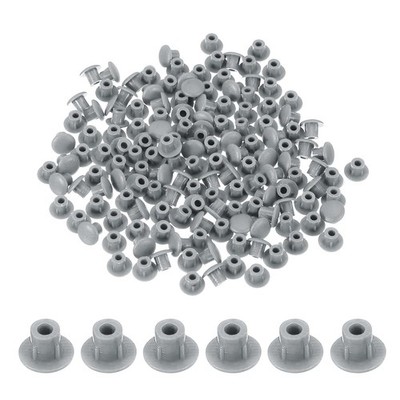 120Pcs Plastic Hole Plugs 1/5''(5mm) Screw Caps Cover Dark Gray
