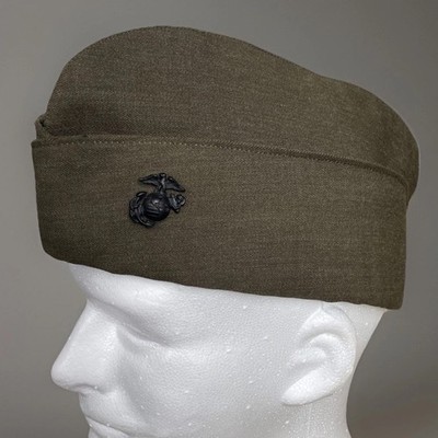 Vintage USMC Marine Garrison Cap Hat Insignia Pin EGA L.I.G.I. Soldiers Name