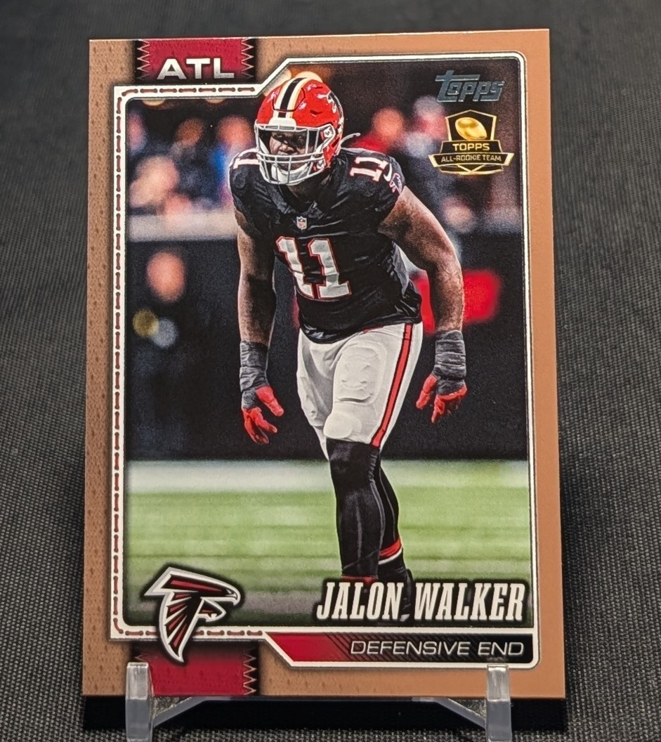 Jalon Walker Gold Border /2026 All-Rookie Team 2026 Topps Flagship #7 Falcons