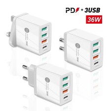 New PD 36W mobile phone fast charger PD 3USB Type-C multi port adapter