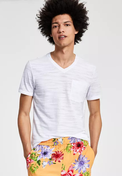 INC International Concepts Мужская приталенная футболка с коротким рукавом Shirt XS белого цвета 2290₽