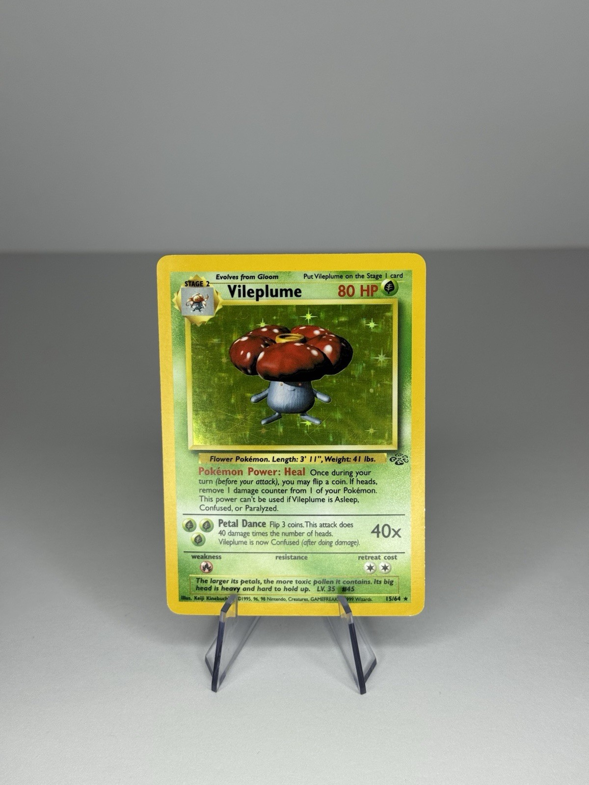 Pokemon Card - Vileplume Jungle 15/64 Vintage Holo Rare LP