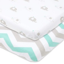 Joey  Joan Bassinet Fitted Sheets 19" x 32" for Cowiewie Bedside Sleeper Bas...