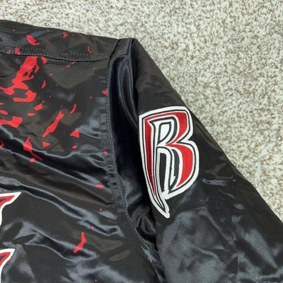 Headgear Classics DMX Jacket Mens Small Black Red Satin Bomber Hip