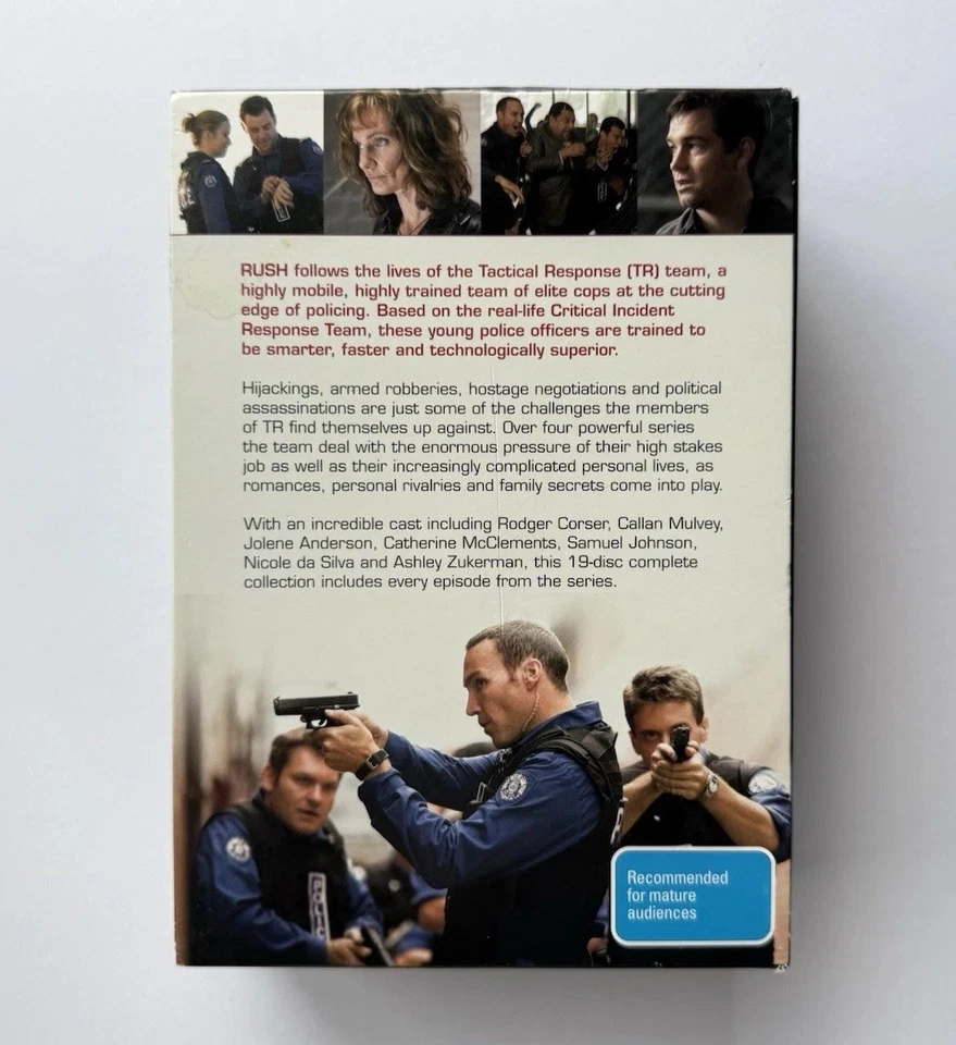 RUSH The Complete Collection DVD Aussie Cop TV Series 1-4 R4 19 Disc Set RARE - image 2 of 4