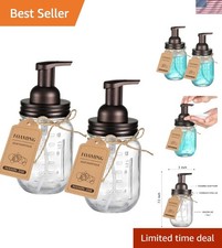 Mason Jar Foaming Soap Dispenser-Rustproof Stainless Steel Lid  Foaming Soap...