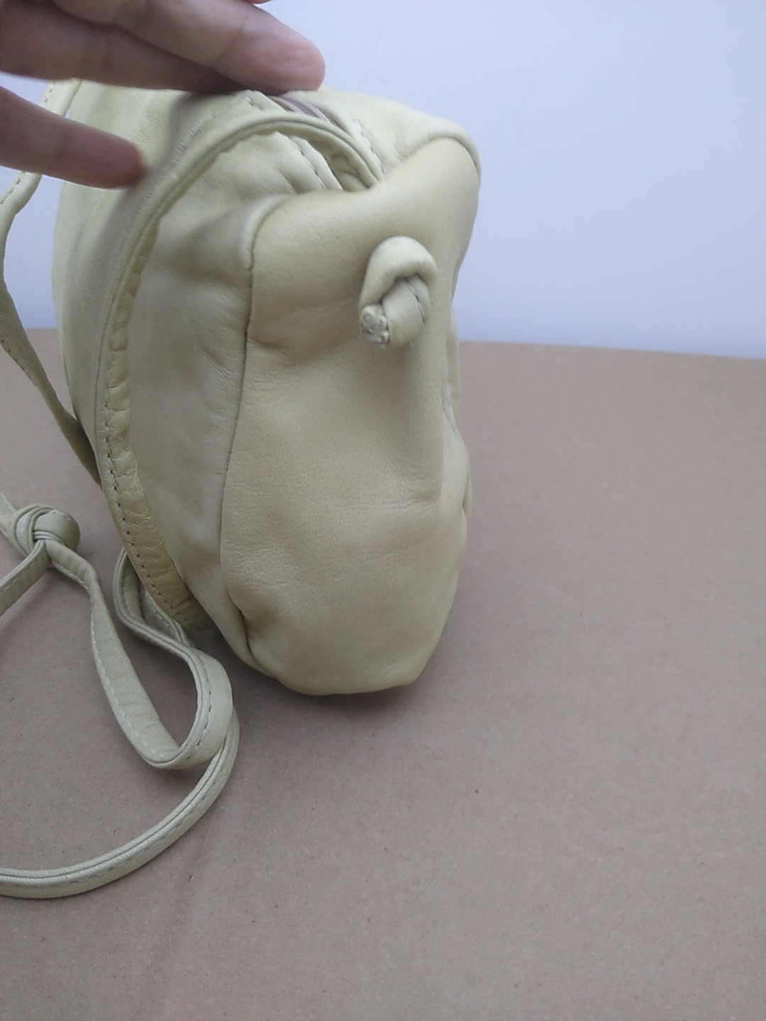 Small Soft Leather Patchwork Shoulder Bag Purse N… - image 2