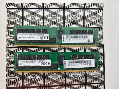 64GB (2x32GB) PC4-2666V-RB2-12 Micron MTA36ASF4G72PZ-2G6E1RI - Clean - Working - Image 1 of 3