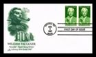 DR JIM STAMPS US COVER WILLIAM FAULKNER LITERARY ARTS FDC PAIR ARTCRAFT