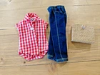 Vintage Barbie Picnic Set #967 1959-1962 *incomplete” Clothing Jeans Top Basket