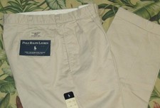 Vtg Polo RALPH LAUREN Stone Pleated Cotton Hammond Chino Pants 36 x 32 NWT