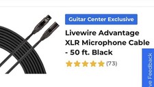 4 x Livewire Advantage 50ft Black XLR Male to XLR Female Microphone Cable