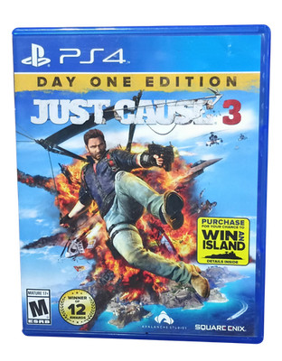2015 Square Enix Just Cause 3 Day One Edition PlayStation 4 PS4 Video Game CIB