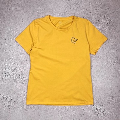 Norrona Skin It To Win It Women Yellow T Shirt Outdoor Size M