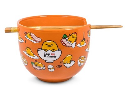 Sanrio Gudetama Japanisches Top Ramen Geschirrset | 20-Unzen Ramen Schüssel