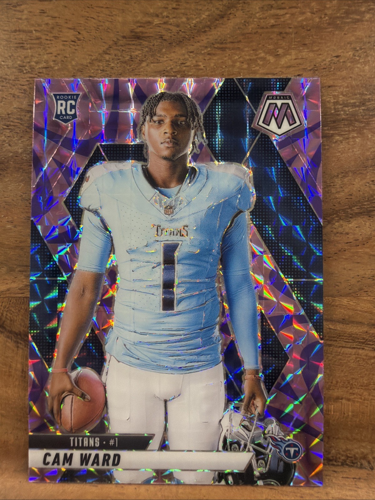 2025 Panini Mosaic Cam Ward RC#272 REACTIVE PURPLE ROOKIE VARIATION