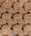1974 PENNIES ENCASED IN ACRYLIC LUCITE 5 1/8" SQUARE lincoln penny VINTAGE cent — photo 8