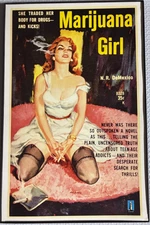 Marijuana Girl book cover poster - 11" x 17" -  glass & plastic frame included