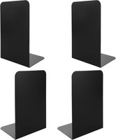 4 StüCk BuchstüTzen Aus Schwerem Buchhalter Metall Schwarz L-FöRmige Bu