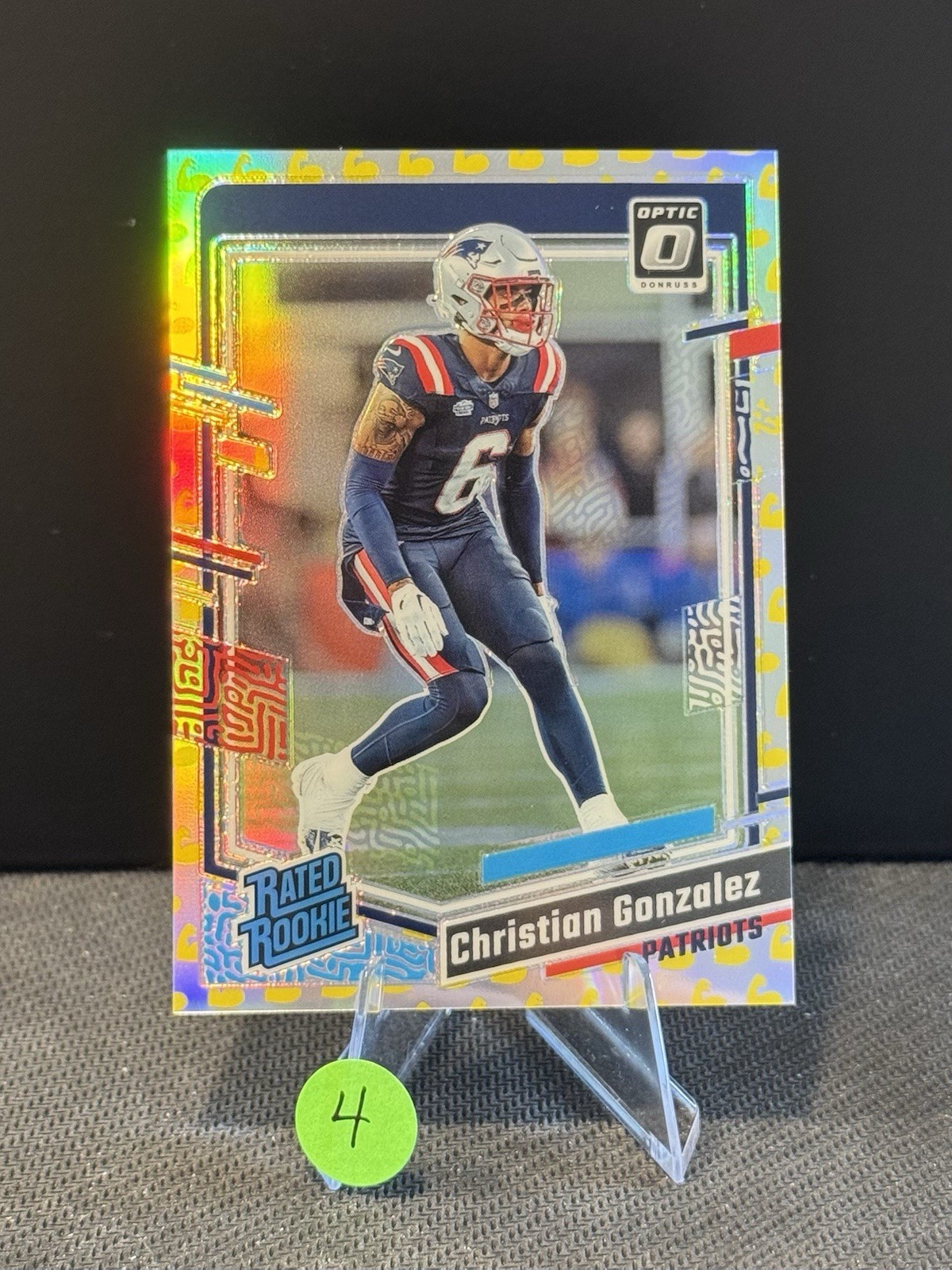 2023 Panini Optic - Rated Rookie Christian Gonzalez #274 Flex Prizm 61/149 (RC)