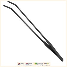 15 Inch Curved Aquarium Tweezers with Anti-Slip Grip for Aquatic Plants